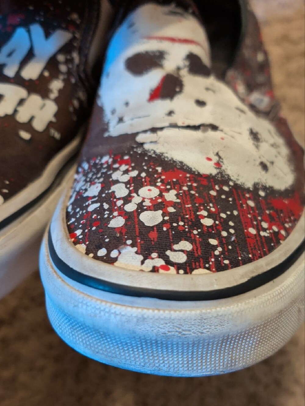 Vans House Of Terror Limited Edition Friday the 13th Graphic Slip-On Sneakers - Picture 12 of 16